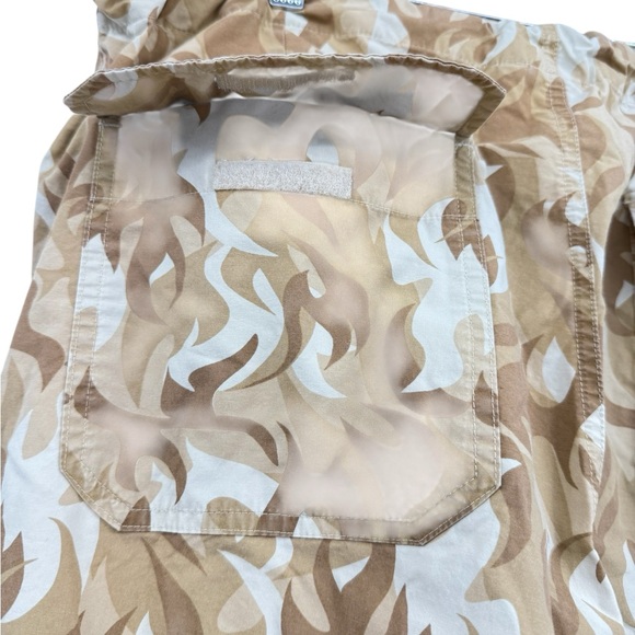 Y2K 00”Tommy Hilfiger Beige Camo Cargo Pants XL Adjustable Waist Drawstring Hem - Picture 11 of 11